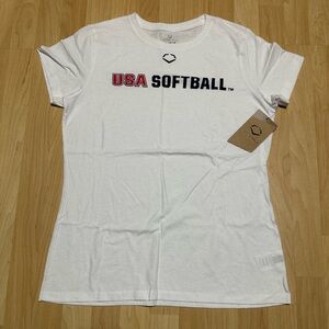 USA Softball Women's White T-Shirt